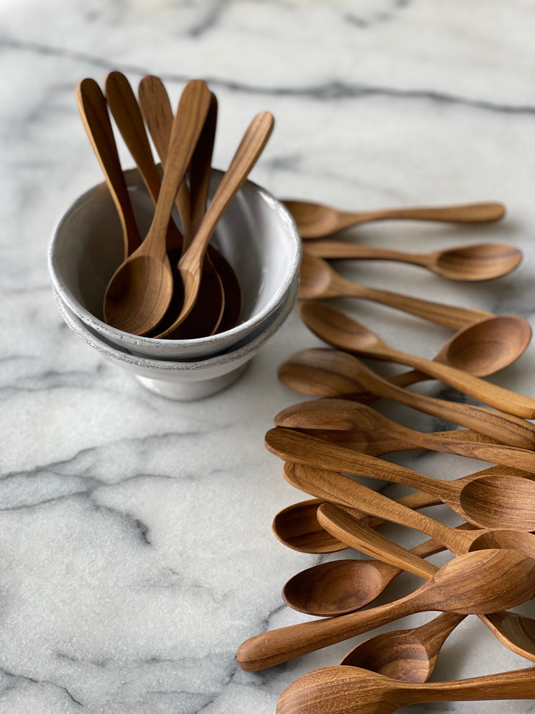 10 Teakwood Wagashi Teaspoon