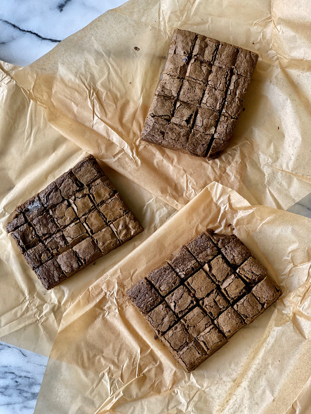 Trio of Small Organic Brownies